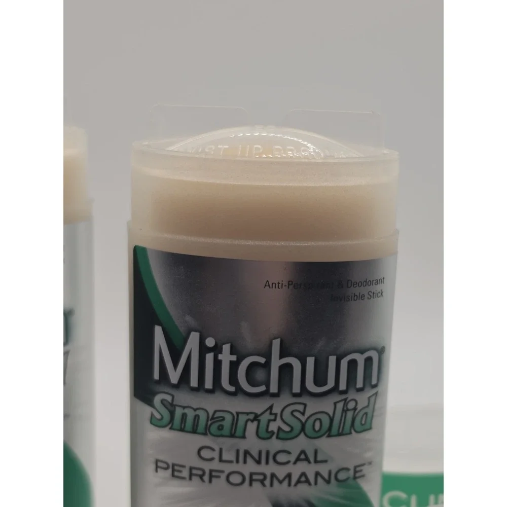 Lot X 3 Mitchum Smart Solid Clinical Performance Unscented Deo 2.5 Oz Cracked